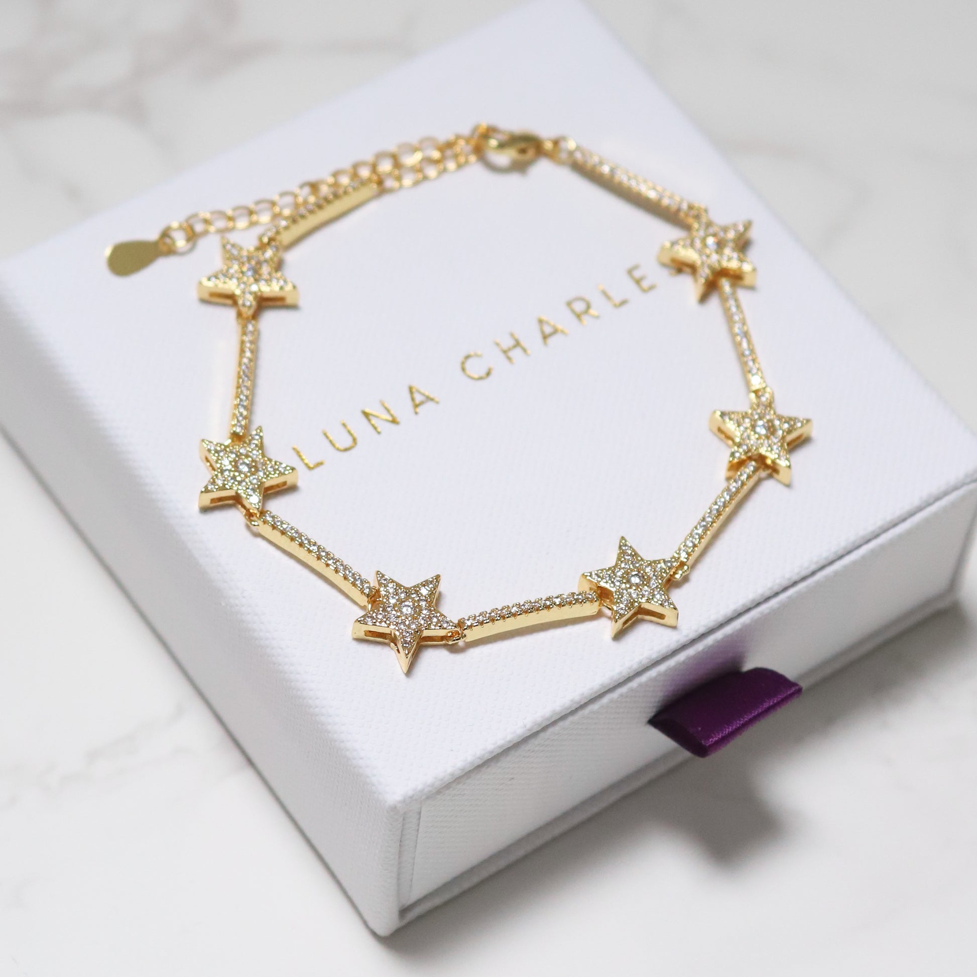 Etta Sparkling Star Bracelet | 18k Gold Plated