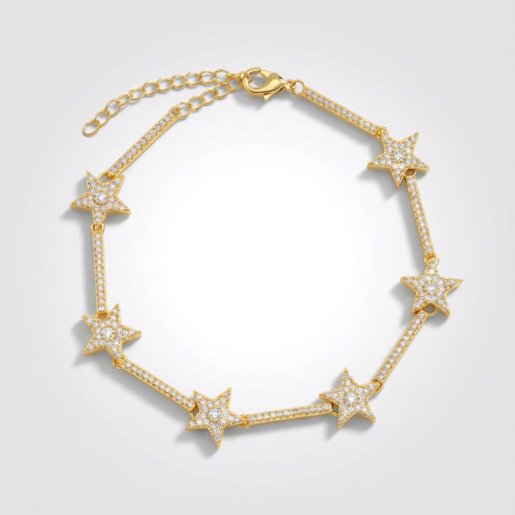 Etta Sparkling Star Bracelet 18K Plated