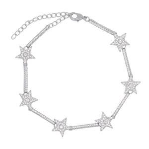 Etta Sparkling Star Bracelet | Silver Plated