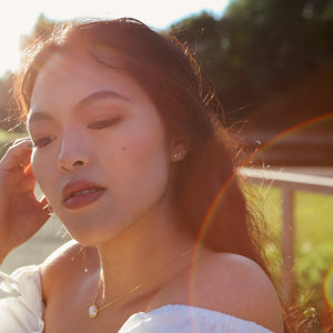 Bride Moonstone Gift Set | Earrings & Necklace | 18k Gold Plated