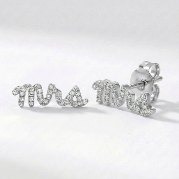 Ettie 'Mrs' Stud Earrings | 925 Sterling Silver