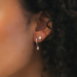 Opal Earring Gift Set | Huggie Hoops & Stud Earrings | 925 Sterling Silver