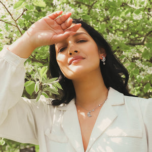 Flower Moon Gift Set | Necklace & Earrings | 925 Sterling Silver