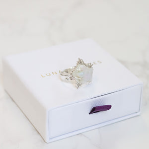 Gigi Moonstone Spiky Star Ring | 925 Sterling Silver