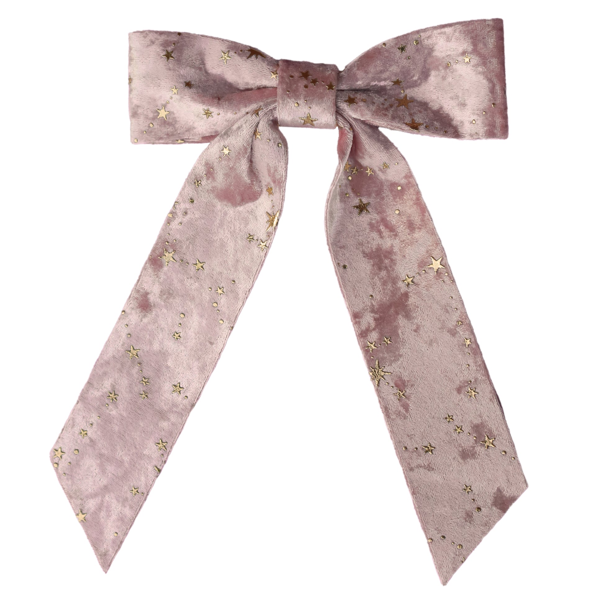 Holly Velvet Star Hair Bow | Pink