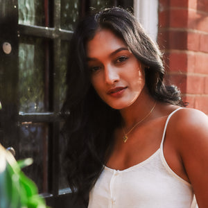 Ines Heart Eye Pendant Necklace | 18k Gold Plated