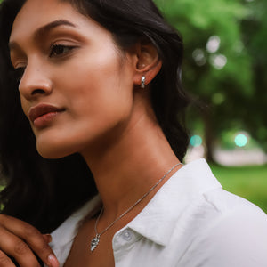 Ines Heart Eye Pendant Necklace | 925 Sterling Silver