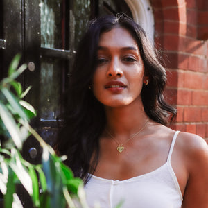 Ines Heart Eye Pendant Necklace | 18k Gold Plated