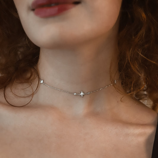 Jenna Star Choker | 925 Sterling Silver