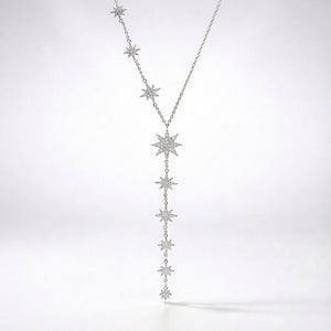 Juliet Star Burst Y Drop Necklace | 925 Sterling Silver