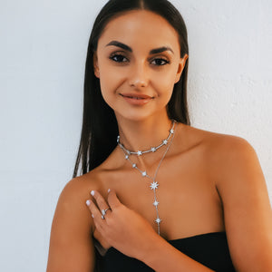 Margot Sparkling Star Choker | 925 Sterling Silver