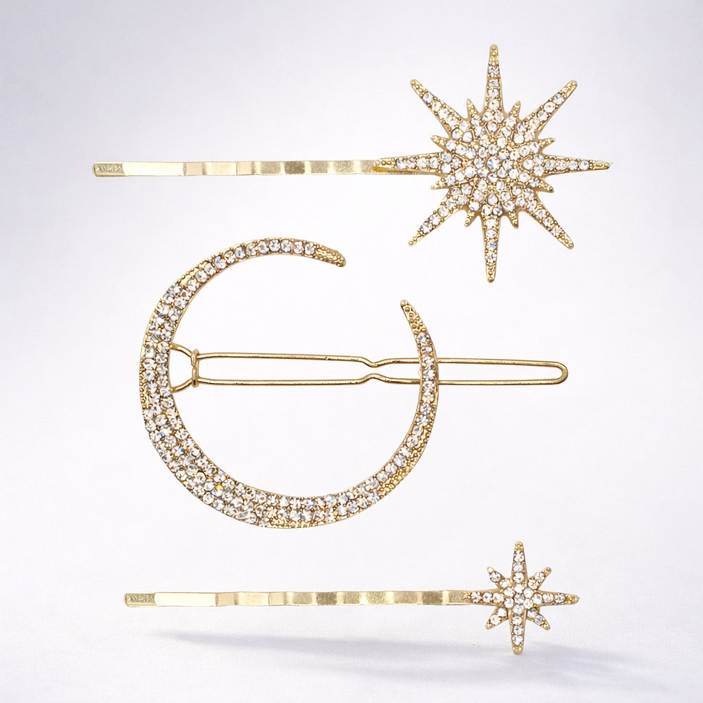Juno Moon & Star Hair Clip Set