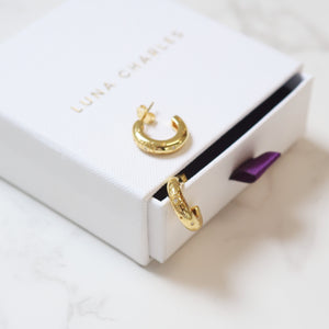 Kaia Evil Eye Hoop Earrings | 18K Gold Plated