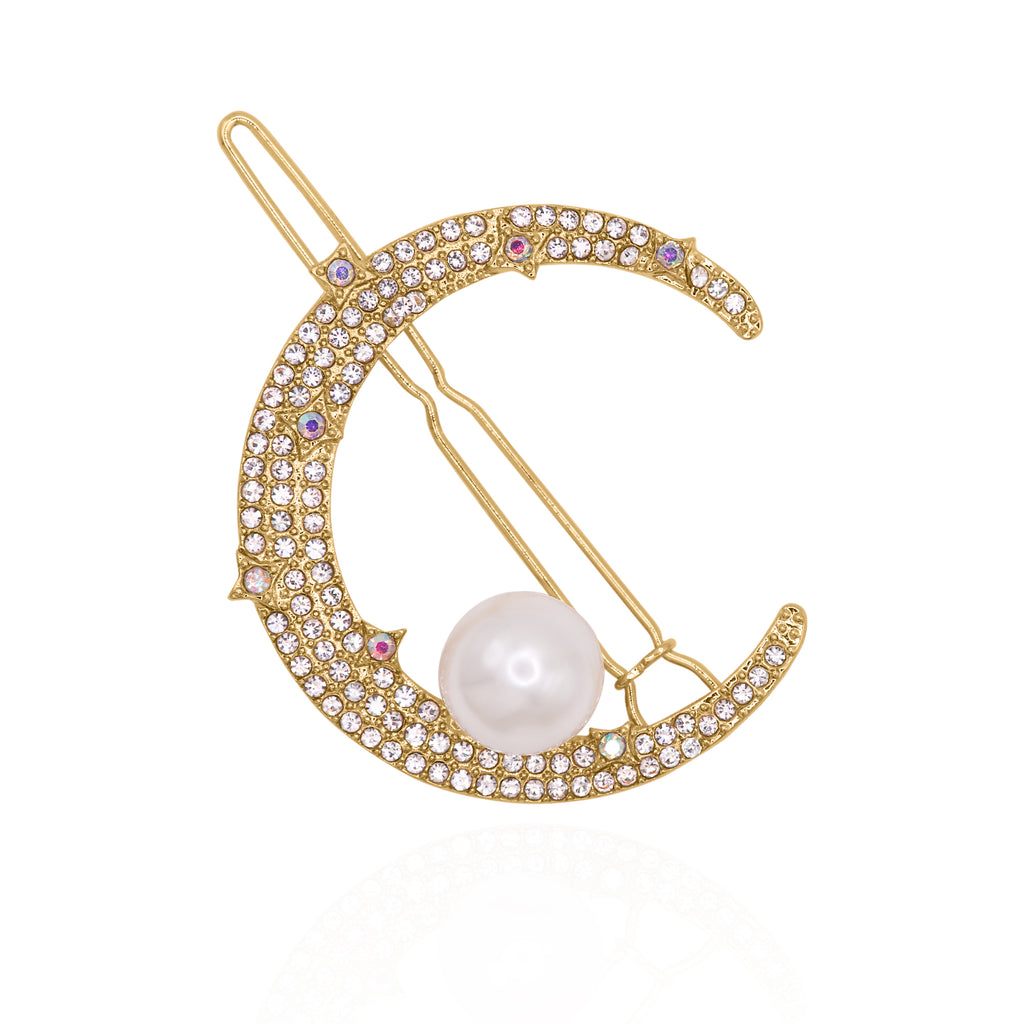 Layla Pearl Moon Hair Clip