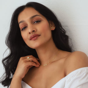 Roxanne Opal Heart Ring | 18k Gold Plated