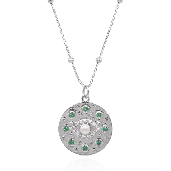 Livia Eye Coin Necklace | 925 Sterling Silver