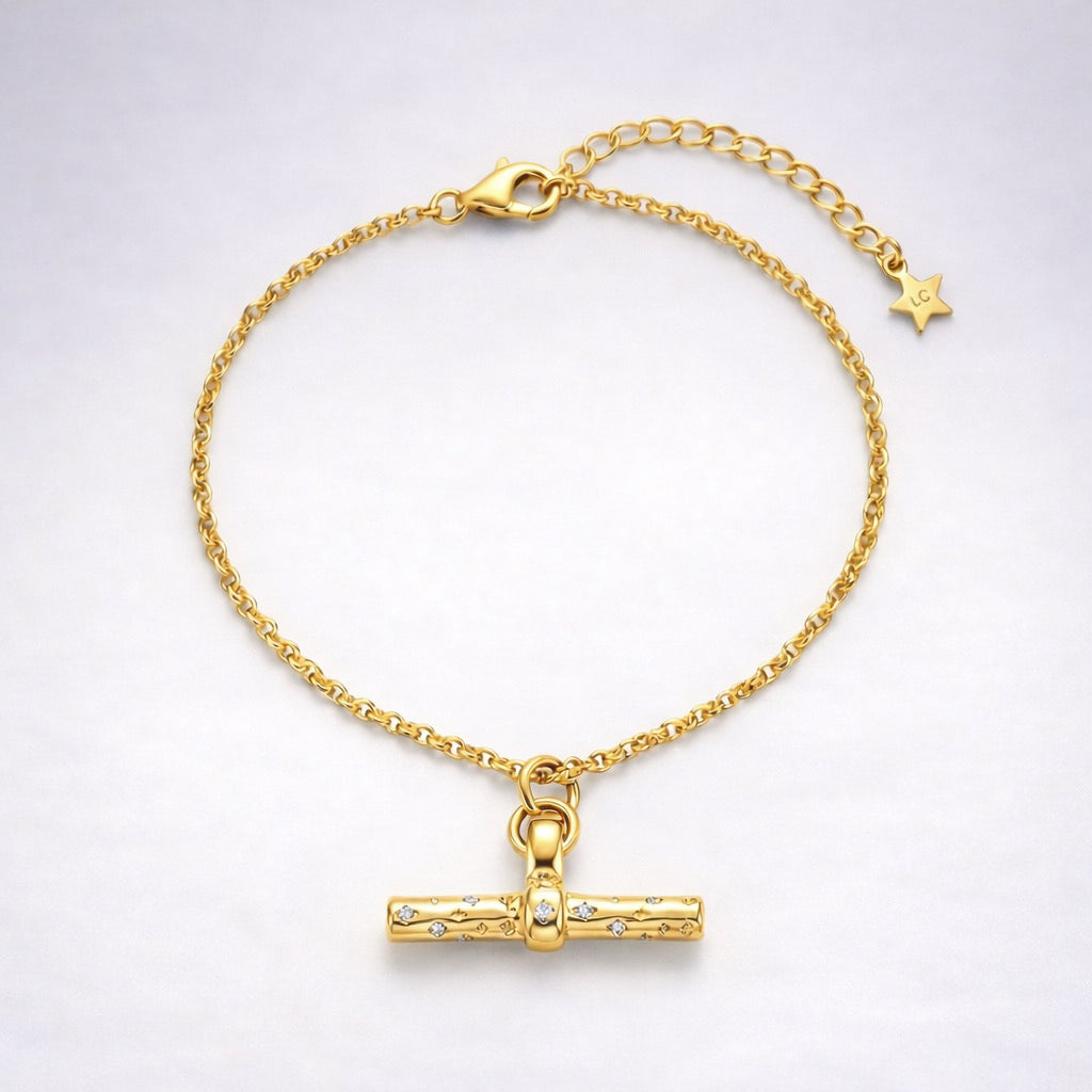 Lola T Bar Bracelet 18k Plated