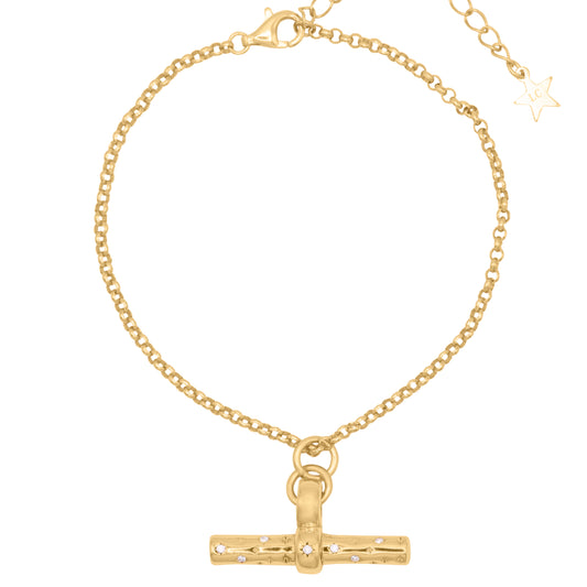 Lola T-Bar Bracelet | 18k Gold Plated