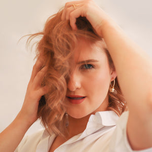 Lyra Star Hoop Earrings | 18K Gold Plated