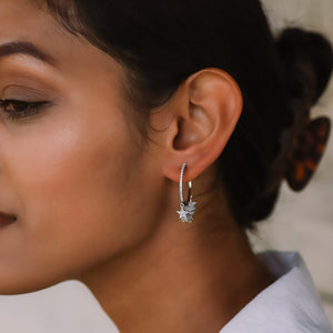 Lyra Star Hoop Earrings | 925 Sterling Silver