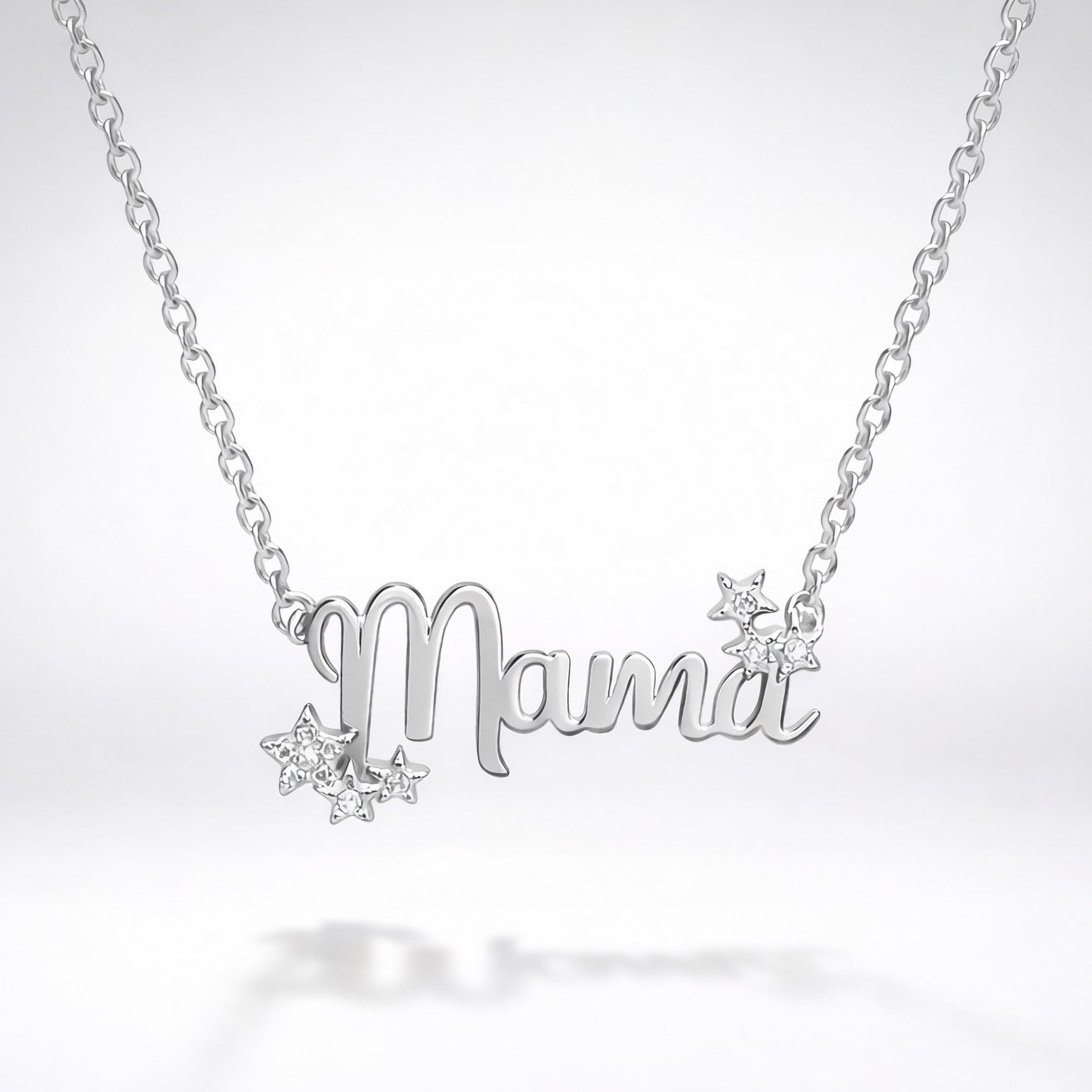 Mama Star Necklace | Silver