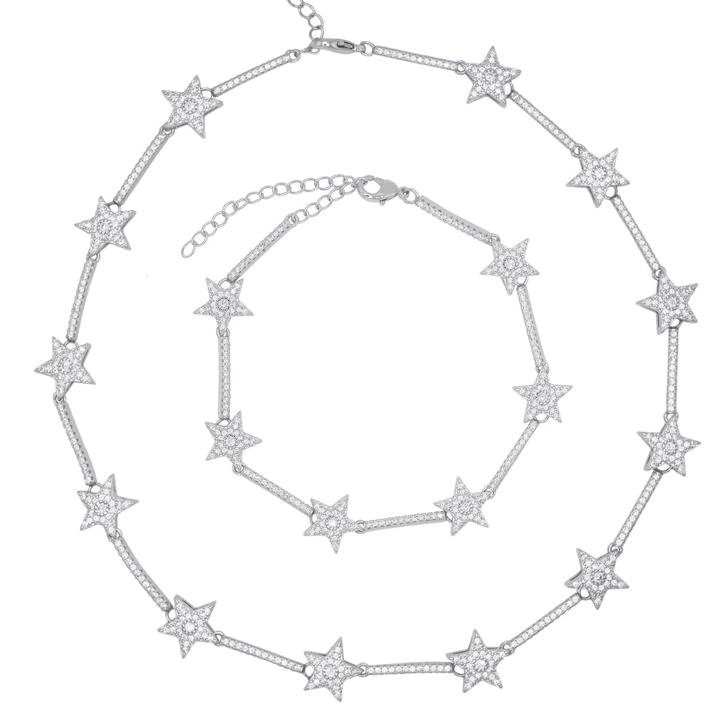 Celestial Star Gift Set Necklace & Bracelet 925 Sterling