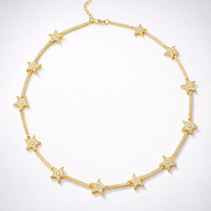 Margot Sparkling Star Choker | 18k Gold Plated