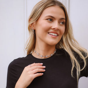 Margot Sparkling Star Choker | Silver Plated