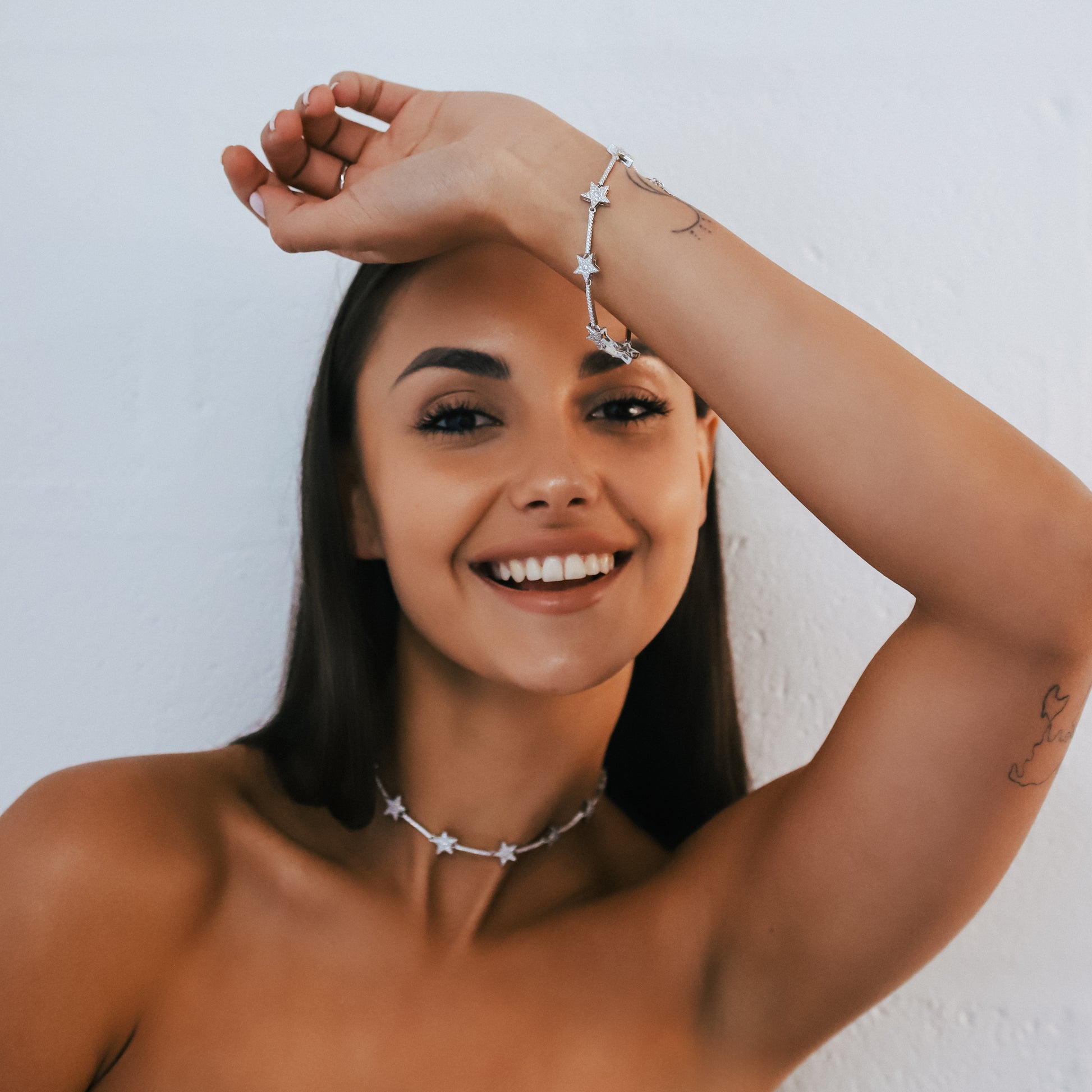 Margot Sparkling Star Choker | 925 Sterling Silver