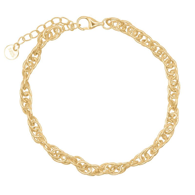 Monica Cable Bracelet | 18k Gold Plated