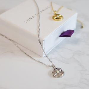 Noa Opal Locket Pendant Necklace | 925 Sterling Silver