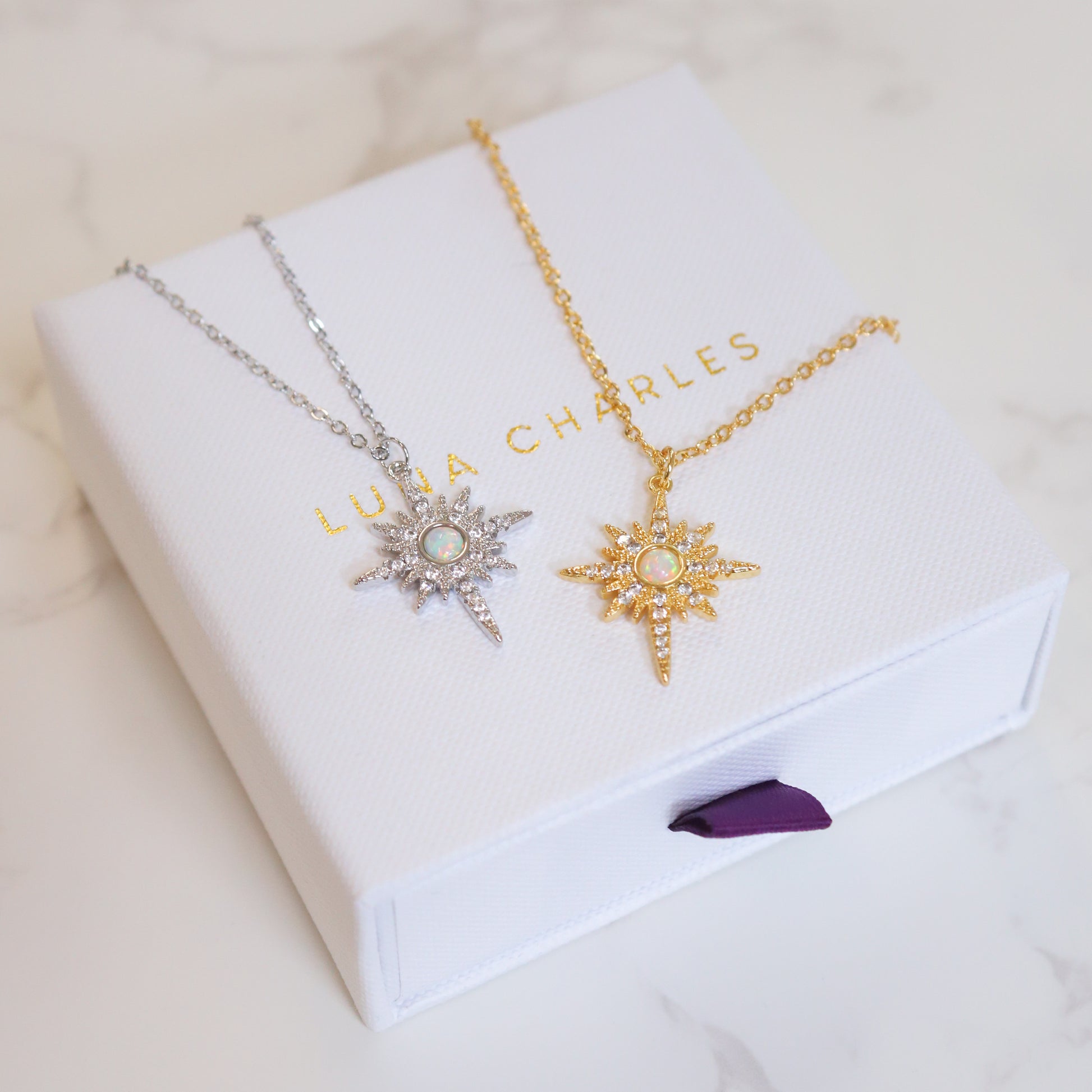 North Star Pendant Necklace | 18K Gold Plated