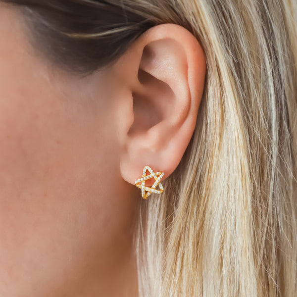 Paloma Star Huggie Hoops | 18K Gold Plated