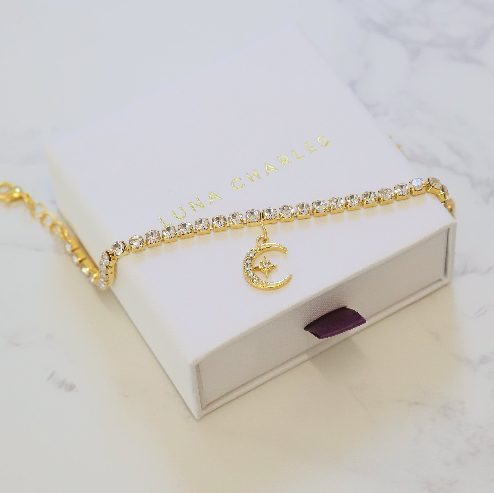 Quinn Moon Anklet | 18K Gold Plated