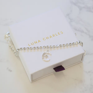 Quinn Moon Anklet | Silver Plated