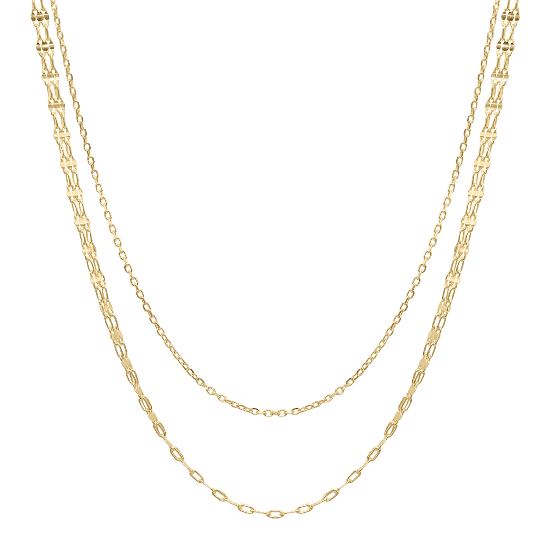 Raine Multi Layer Chain Necklace | 18k Gold Plated