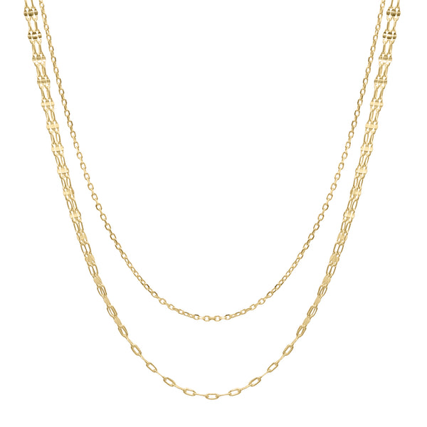 Raine Multi Layer Chain Necklace | 18k Gold Plated