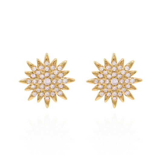 Rhea Starburst Stud Earrings | 18K Gold Plated