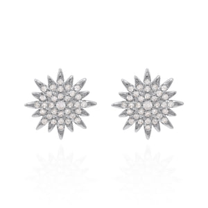 Rhea Starburst Stud Earrings | 925 Sterling Silver