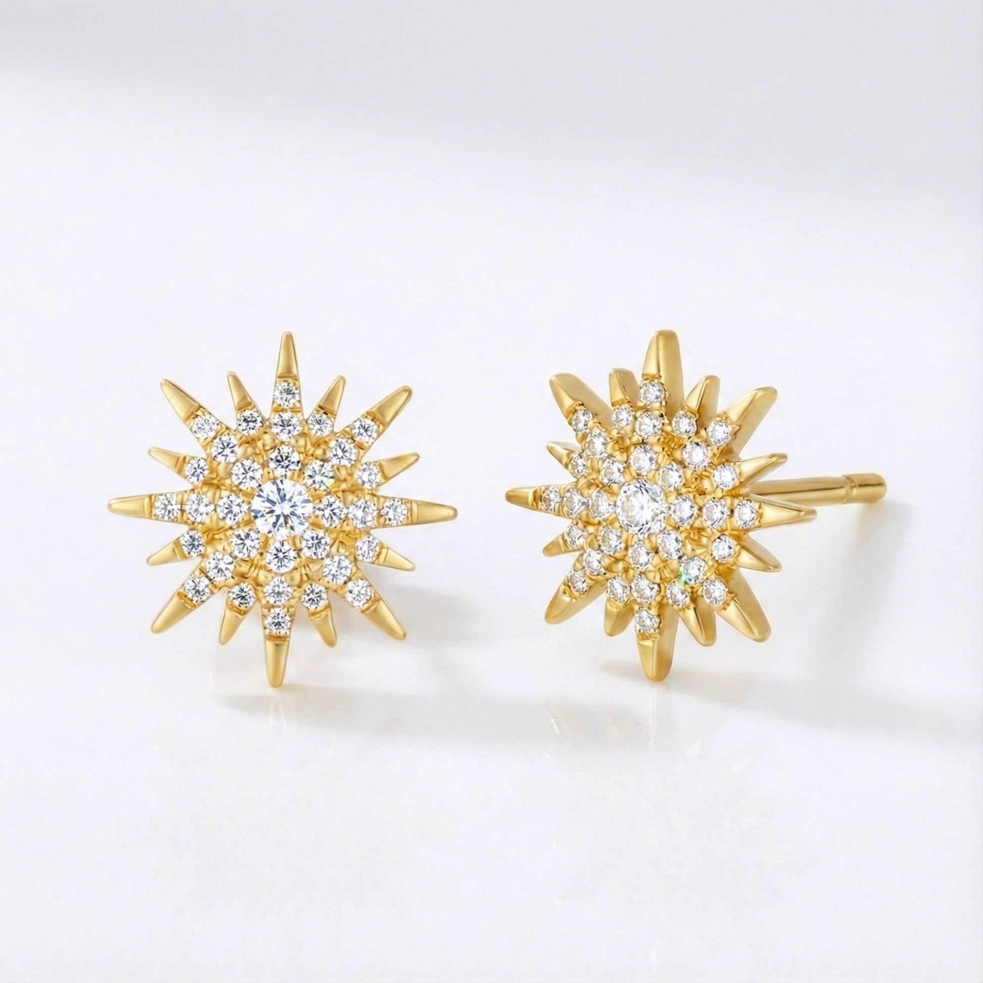 Rhea Starburst Stud Earrings | 18K Gold Plated