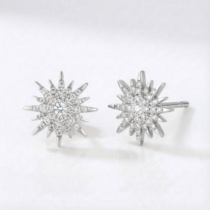 Rhea Starburst Stud Earrings | 925 Sterling Silver