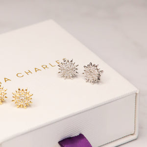 Rhea Starburst Stud Earrings | 925 Sterling Silver