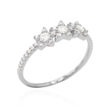 Rosalie Three Star Crystal Ring | 925 Sterling Silver