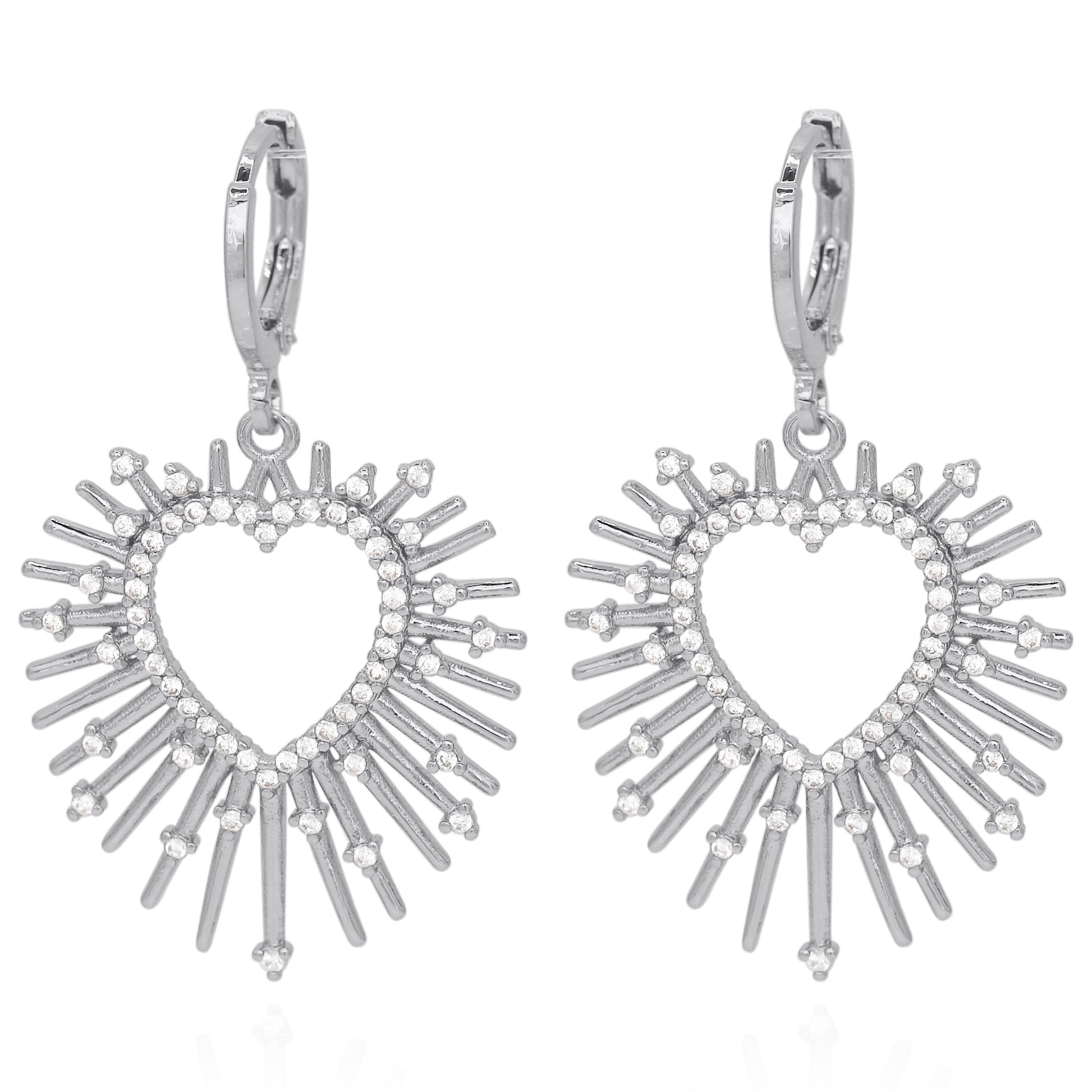 Sadie Starburst Heart Earrings | 925 Sterling Silver