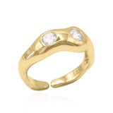 Sara Open Wave Ring | 18K Gold Plated
