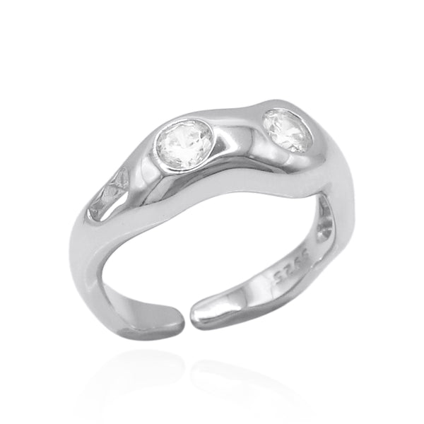 Sara Open wave Ring | 925 Sterling Silver