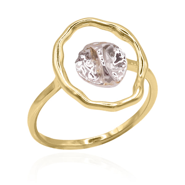 Sawyer Hollow Oval Wrap Ring | 18K Gold Plated