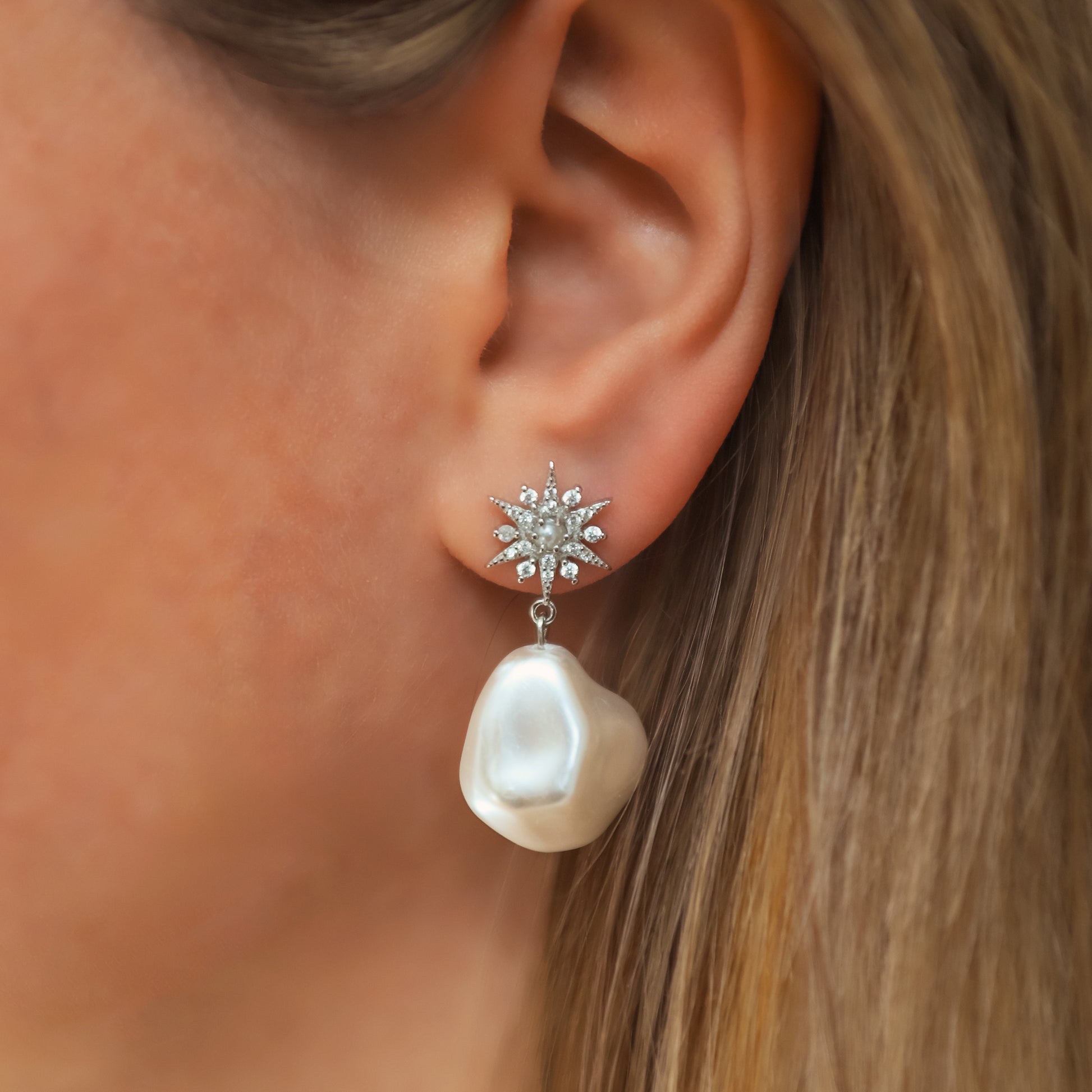 Pearl Drop Gift Set | Earrings & Necklace | Sterling Silver