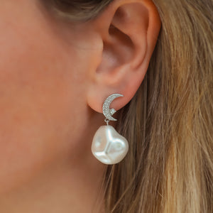 Seraphina Pearl Drop Earrings | 925 Sterling Silver