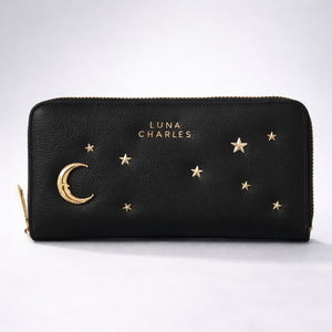 Skye Star Studded Purse - Black & Gold